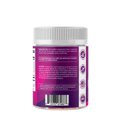 Prebiotic Fiber Gummies for Adults, 7G Extra Strength, Zero Sugar Added, 240 Pectin Based Gummies, Digestive Health & Regularity Support